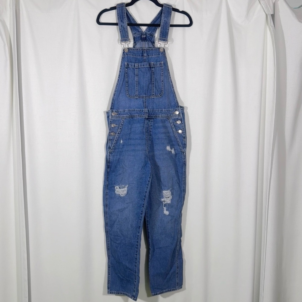 GAP Women’s Denim Cropped Fit Overalls